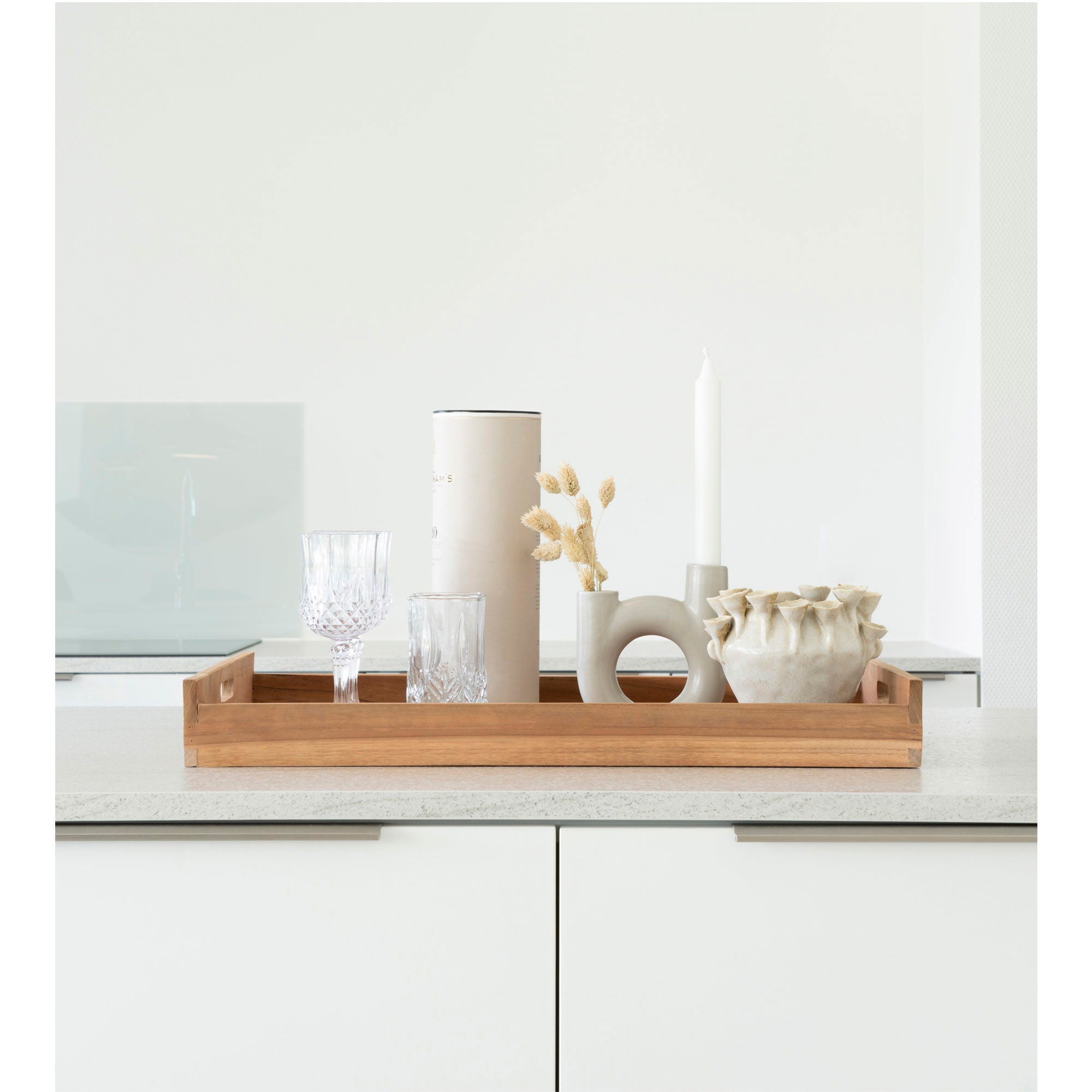 Faro – Tablett aus Teakholz, natur, 58×38 cm